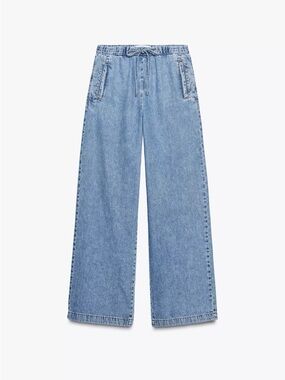 Zara Women’s Mid-Rise Wide Leg Jogger Jeans